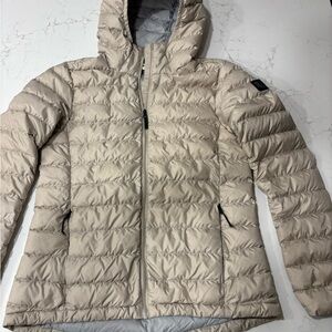 Lole Women's Hooded Puffer Jacket in Beige